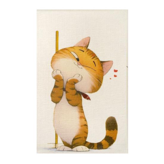 Wall Mounted Cat Scratcher Self-adhesive Cat Scratch Pad Cute Kitten Pattern Scratch Mat Protects Furniture And Walls for Indoor Cats Scratching