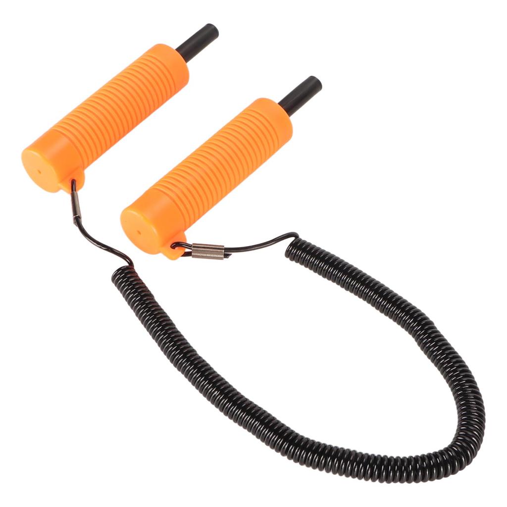 Retractable Ice Picks Kit Comfortable Grip Incisive Tip Ice Awls with Whistle for Fishing Skating Emergency Orange