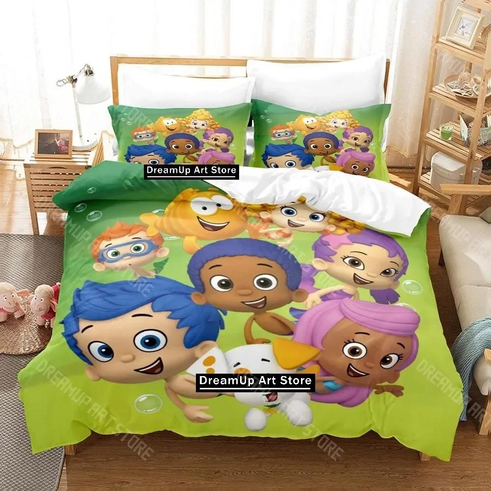 Set Biancheria da Letto Bubble Guppies Stampa 3D Singolo Gemello Matrimoniale Queen King Size Set Letto Adulto Bambino Camera da Letto Set Copripiumino