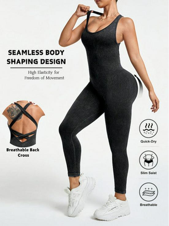 

High-End Seamless Women s Yoga Suit - Slimming Elastic Sportswear for Outdoor Running & Fitness Large чорний