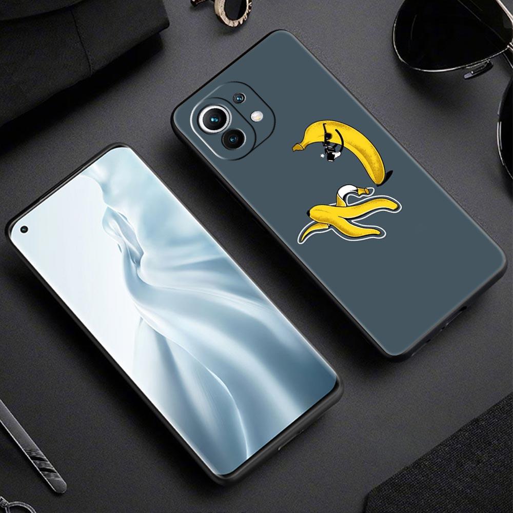 Funny Bite Apple Banana Phone Case Cover for Xiaomi Mi 17 Pro Max 15 14 13 12 11 Ultra 15T 14T 13T 12T Pro Lite Soft TPU Shell