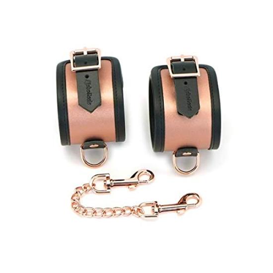 Liebe Seele Ankle Cuffs Cosplay SM Goods Rose Gold Leather Soft Bondage