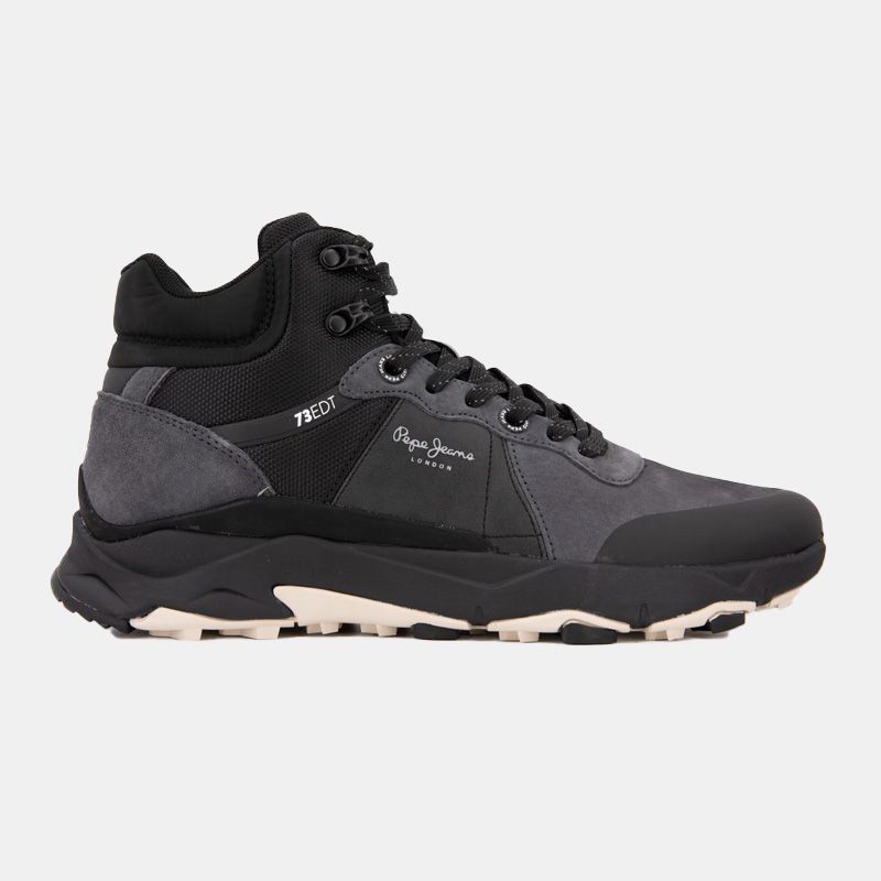 Baskets montantes noires à lacets suédibe Homme PEPE JEANS
