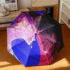 1pc Music Fans, K-Pop, Devil Hunter Umbrella Portable Folding Umbrella Iron Frame Hole Bone Structure Outdoor Home Umbrella