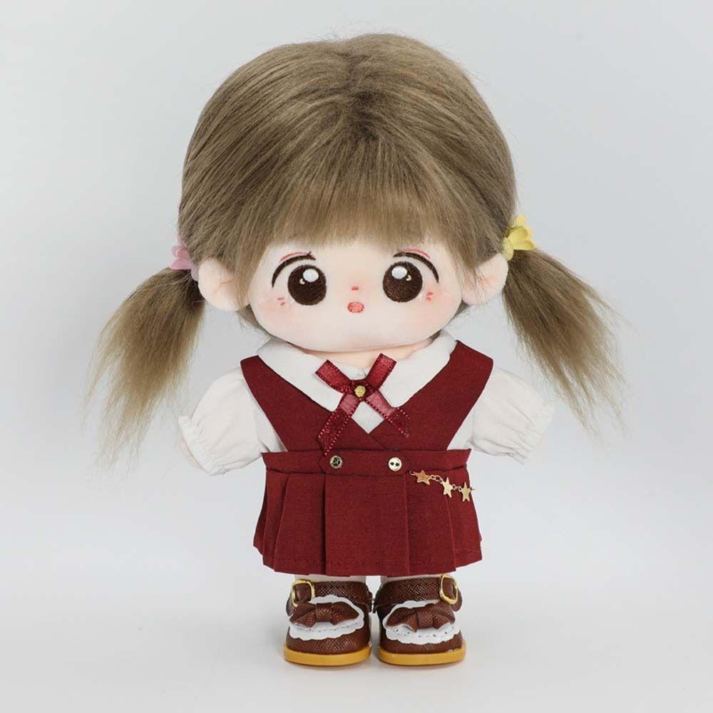 Stuffed Dolls 20cm Doll Clothes Dress Up Doll Uniform Set Fashion Cotton Dolls Outfit DIY Toy