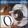 76.1mm to 70.1mm Car Wheel Hub Centric Rings Black Polycarbonate Wheels Center Shaft Shock Absorbing Hubrings 4 Pcs