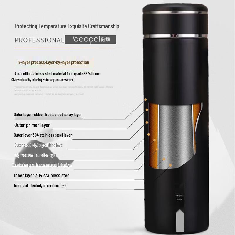 BAOPAI BP03-V1002 Portable Stainless Steel Thermos