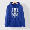Gothic Skull Skeleton Print Oversized Hoodie Teens Men Long Sleeve Cotton Pullover Sweatshirt