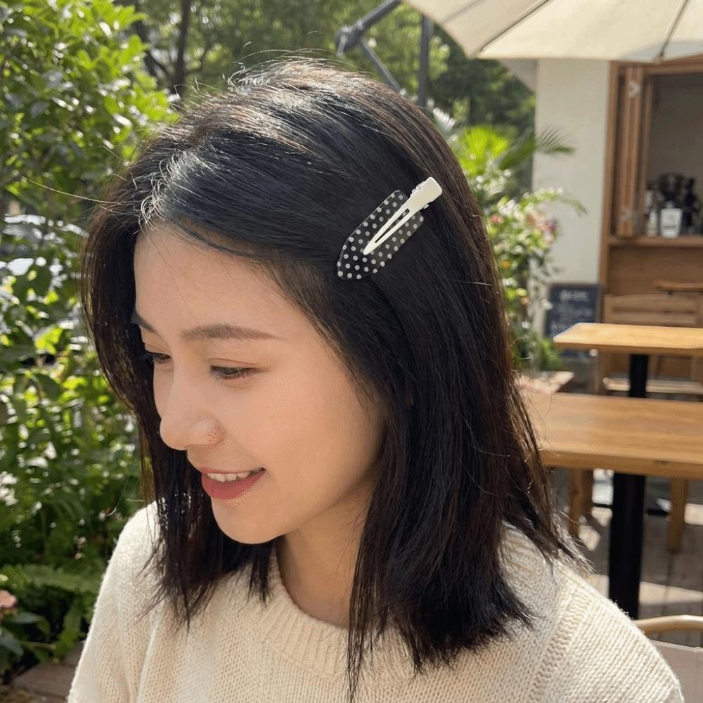 Polka Dot Seamless Hairpin Elegant Hair Styling Accessories Lightweigh Acrylic Hair Clips Wedding
