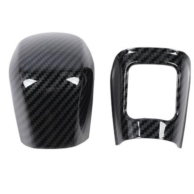 Versnellingspookknop Cover Koolstofvezel Stijl Voorkom Krassen Decoratieve Schakelknop Trim voor Yaris