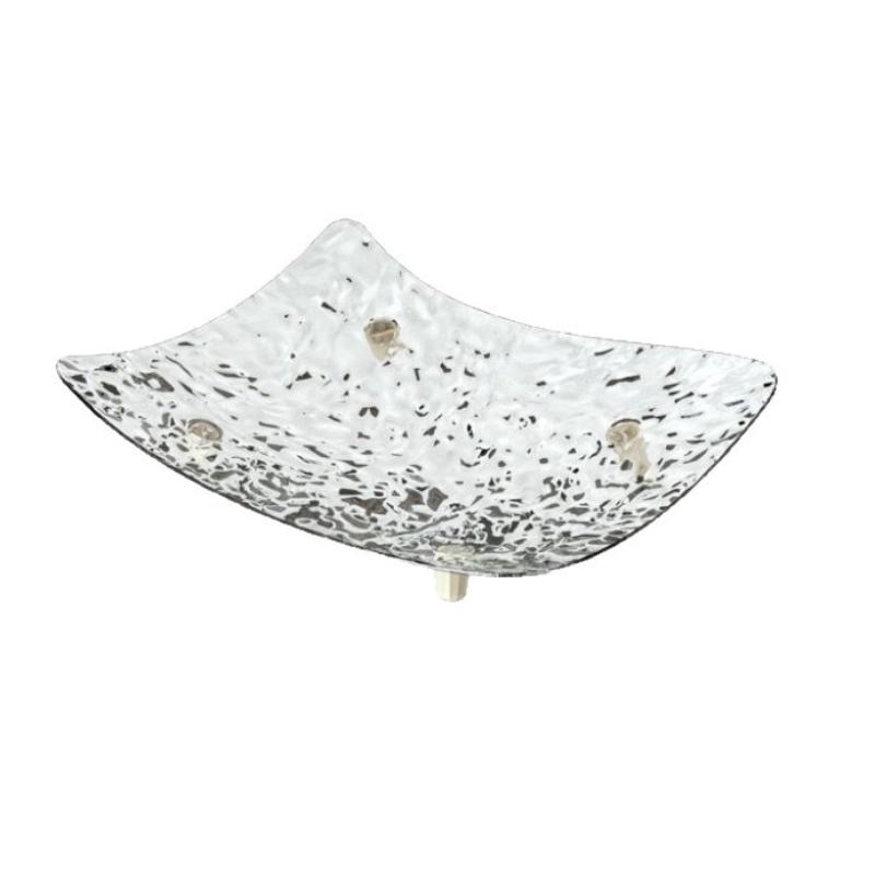 Transparente quadratische Obstteller Wohnzimmer Nuss-Snack-Obstschale Party-Tisch Süßigkeiten-Lebensmittel-Aufbewahrungstablett Obstteller Knochenscheibe