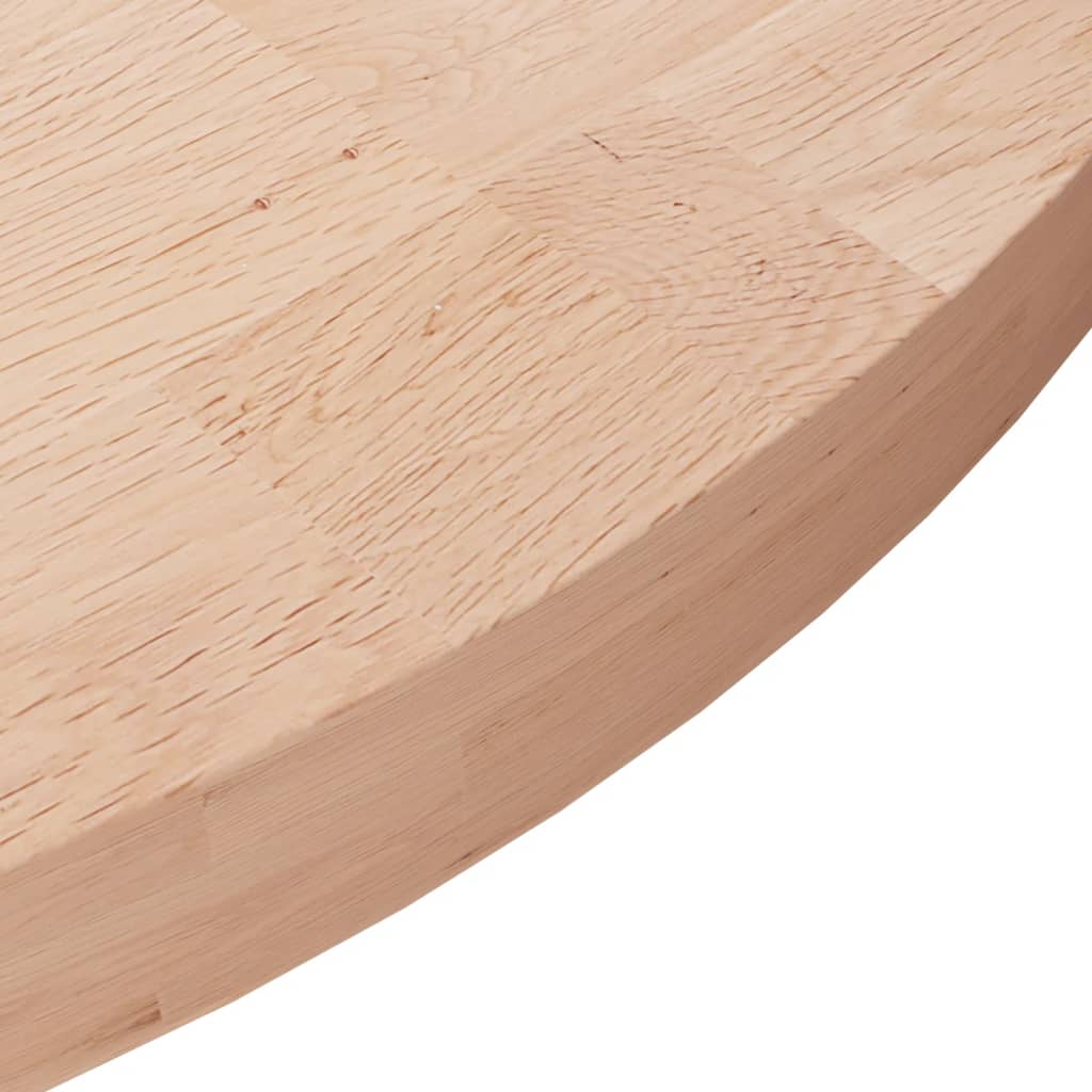 Vidaxl Okrągły Blat Do Stolika, Ø80X4 Cm, Surowe Drewno Dębowe