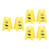 6PCS Cat Vomit Caution Signs Plastic Multifunctional Obvious Funny Cats Vomits Warning Sign for Indoor