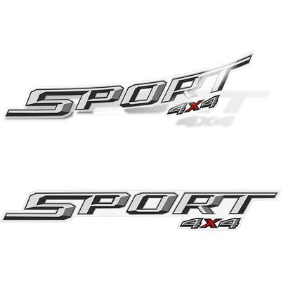 2 Pièces Sport 4X4 Autocollant Vinyle Pour SUV Camion Pickup Coffre Pare-chocs Universel