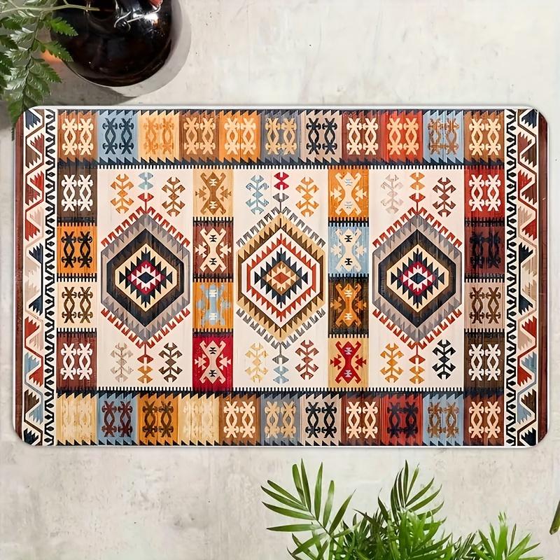VIKAMA Retro Ethnic Style Carpet Colorful Mat Doormat Welcome Mat Warm Large Area Rug For Bedroom Carpet For Live Room Home Deco
