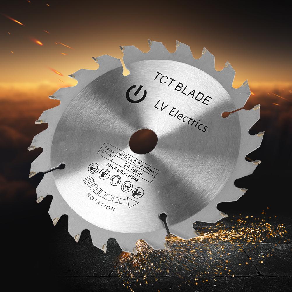 

165 мм, 24 зубца, диаметр отверстия, 20 мм, дисковая пила для резки древесины