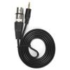 Microphone Cable 3.5mm Male to XLR Female PVC Microphone Cord for Digital Camera and PCBlack 1.5m 4.9ft