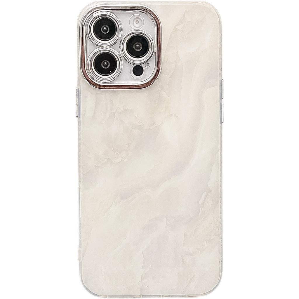 Electroplated Fine Perforated Marble Pattern Is Suitable for IPhone16promax Phone Cases and Apple 15 Protective Cases