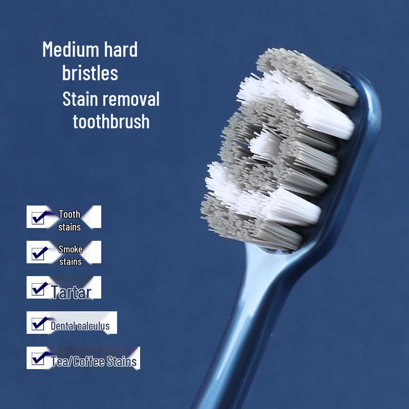 Premium Miękka i Twarda Spiralna Szczoteczka do Zębów, 6-pak z Antypoślizgowym Uchwytem do Czyszczenia 360° i Usuwania Przebarwień