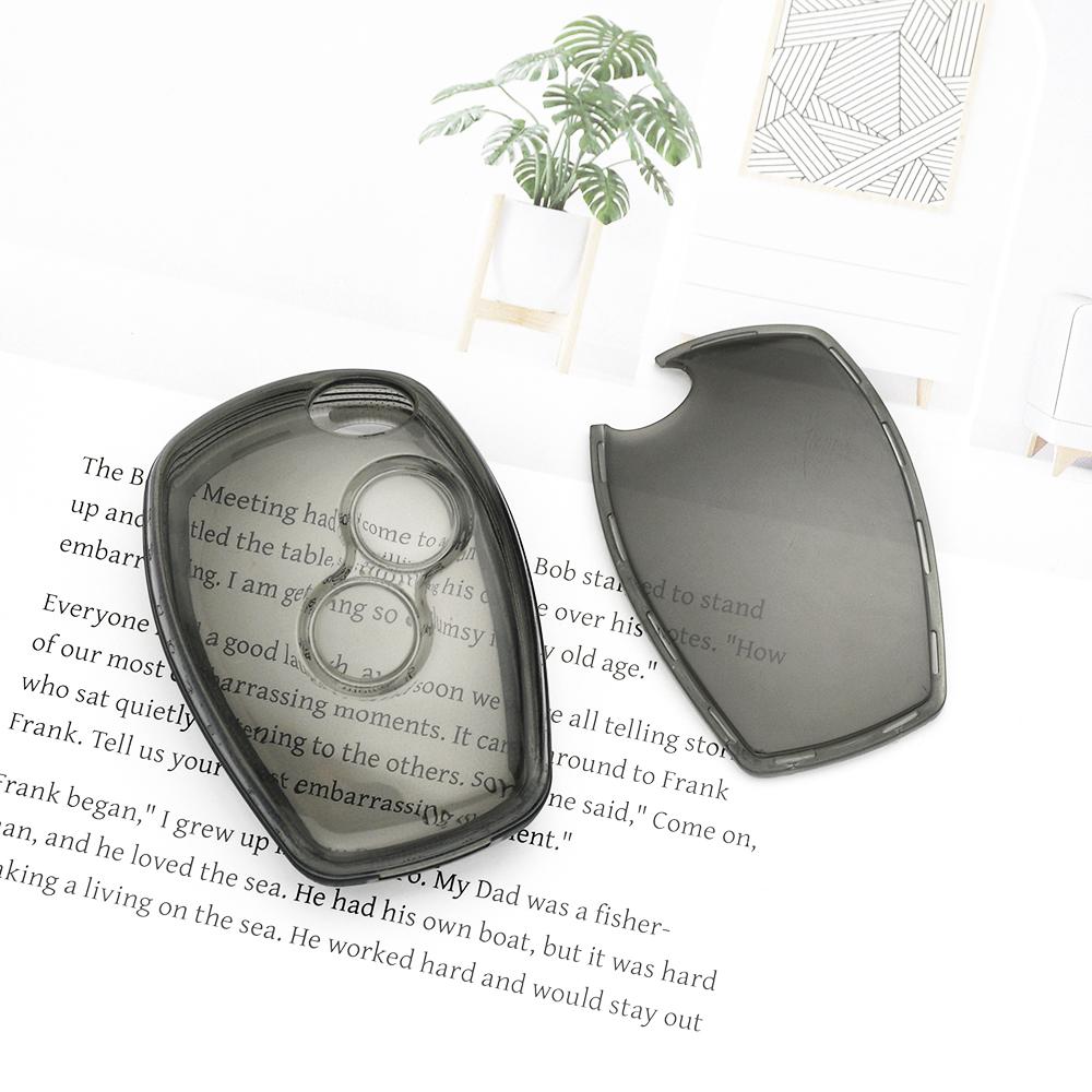 Black Transparent TPU Auto Shell Fob Car Key Case Cover for Renault Master Modus Dacia Duster Clio Trafic Twingo Kangoo Sandero
