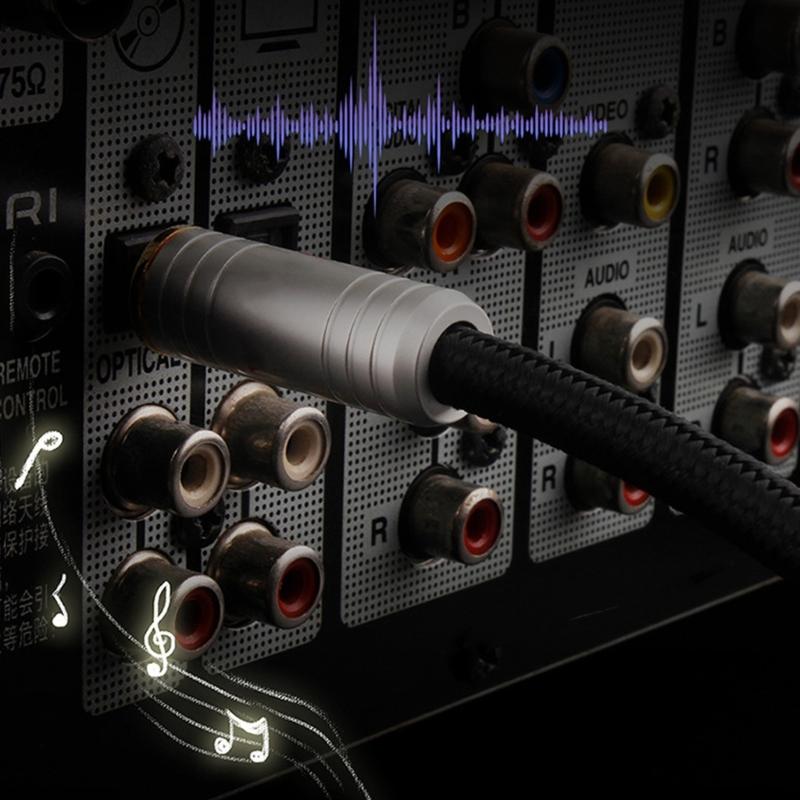 Digital Opticals Sound Cable With 24K Gold Plated Connectors For High Fidelities Sound Transmission To Home Theater Systems