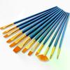 Detail Painting Brushes Set Professional Round Flat Nylon Hair Watercolor Paint Brush For Kid Students Artists Oil Painting Tool