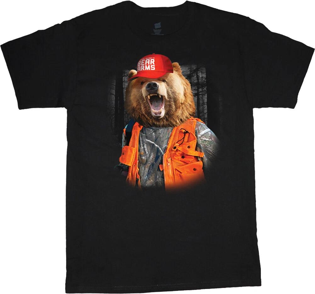 Mens Graphic Tees Trump Bear 2nd Amendment Pro Gun Rights T-shirt Clothing L