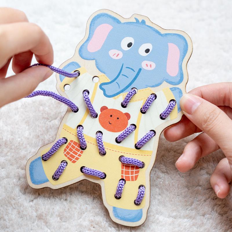Kids' Educational Threading Board for Fine Motor Skills Development