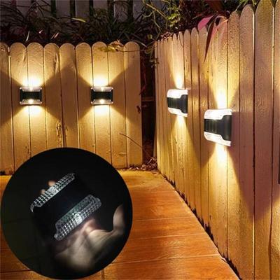 10 pezzi lampada da parete solare esterna luce alimentata a energia solare su e giù illumina casa giardino cortile decorazione Natale Halloween festa decorazione