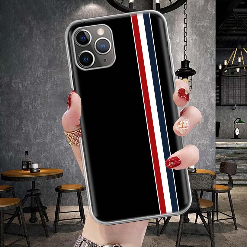 Luxury Sports Line Cool Stripes Soft Phone Case For IPhone 11 17 Air 16E 16 Pro Max 15 + 14 Plus 13 Mini 12 Apple 7 SE 8 Fundas iPhone 16