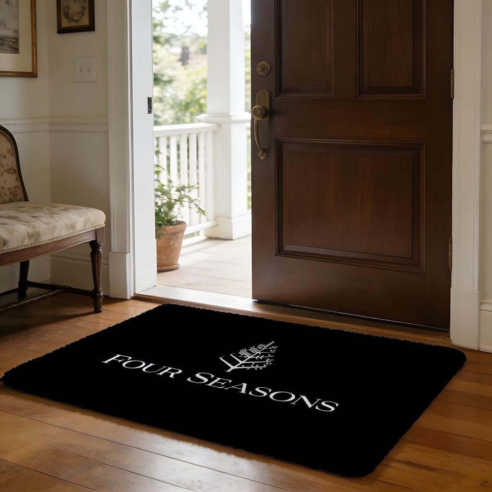 Fashion FFour Seasons Hotel Floor Mat Soft Flannel Absorbent Mat Non-Slip Rug Home Bedroom Bathroom