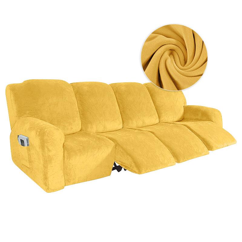 1/2 Seater Stretch Recliner Sofa Cover Soft Velvet Lazy Boy Armchair Covers Elastic Non Slip Sofa Slipcovers for Living Room