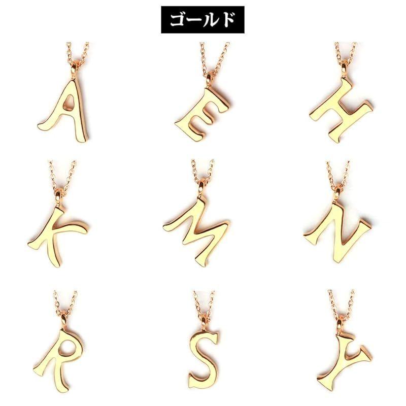 Used [MELODY] Necklace Initial K18 Gold Metal Hypoallergenic Letter Trend Small Simple A E H K M N R S Y OPIN-14 (M-Silver Color) 0