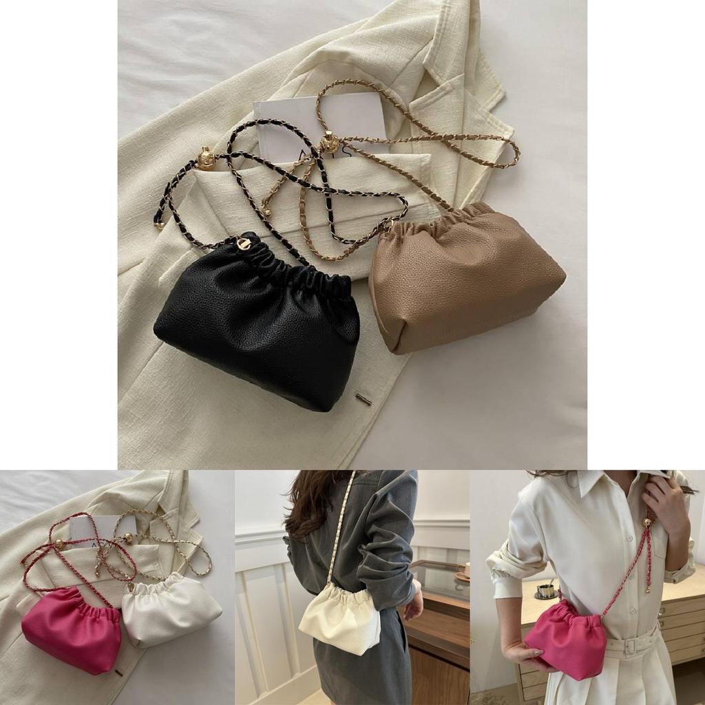 Stylish Pu Bucket Bag For Women 2024 Trendy Street Fashion Shoulder Bag In Multiple Colors
