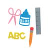 Stationery Die Cuts, Metal Cutting Dies, Scissors Glue Ruler Pencil ABC Letters Dies, School-themed Dies for Scrapbooking Card Making Embossing DIY