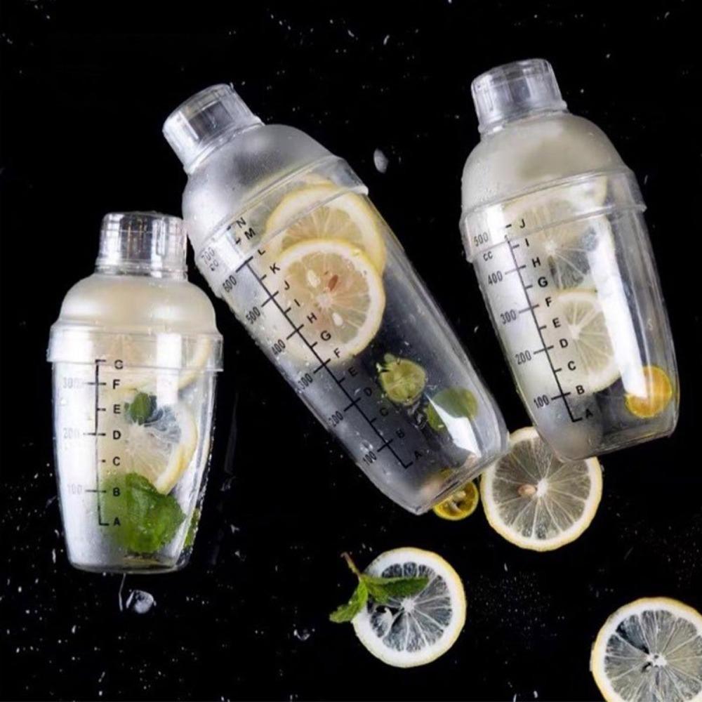300/500/700/1000ml Akrylový šejkr na mléčný čaj Koktejlový šejkr na džus Láhev Mixér na džus Barové potřeby