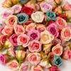 10/40Pcs Rose Artificial Flowers 2CM Fake Flowers Home Room Decor Garden Wedding Decoration DIY Scrapbook Garland Gift Accessory
