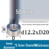 Außen-Ø 20mm Aluminiumlegierung Flache Unterlegscheibe Abstandshalter mit M6/M8/M10/M12 Innenloch - Metallwellenbuchse Isoliersäule.