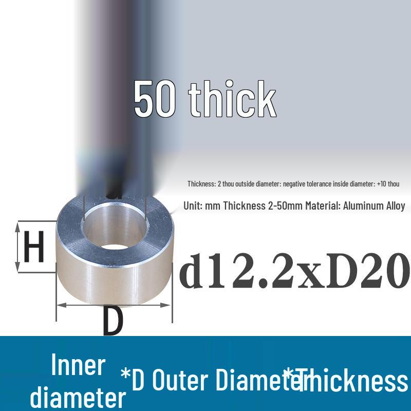 Außen-Ø 20mm Aluminiumlegierung Flache Unterlegscheibe Abstandshalter mit M6/M8/M10/M12 Innenloch - Metallwellenbuchse Isoliersäule.