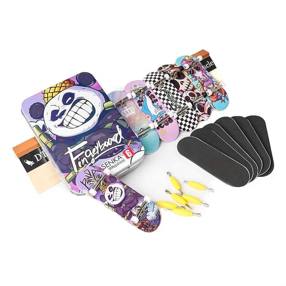 

6 Packs Diy Mini Finger Skateboard Fingerboard Kit With Metal Box Replacement For Teens Adults Fingertip Movement Novelty Toys