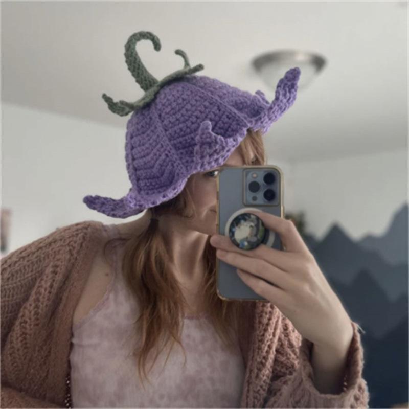 New Handmade Crocheted Ice Horns Funny Personalized Ski Mask Adult Hat