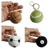 Billiards Rugby Crochet Soccer Keyrings Tennis Baseball Sport Ball  Pendant  Backpack
