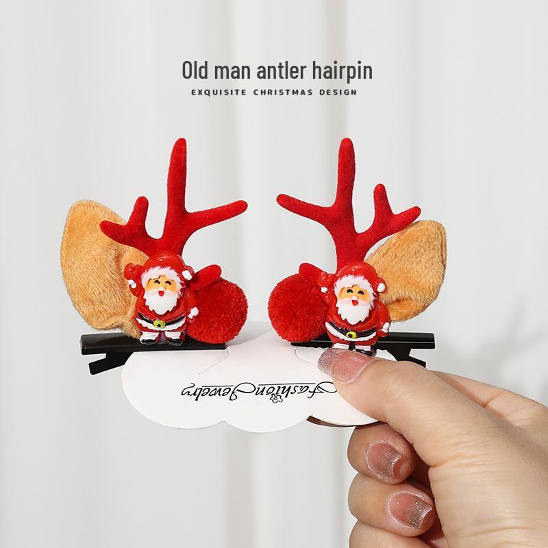 Festive Antler Hair Clip - Cute Christmas Headwear for Adults & Kids