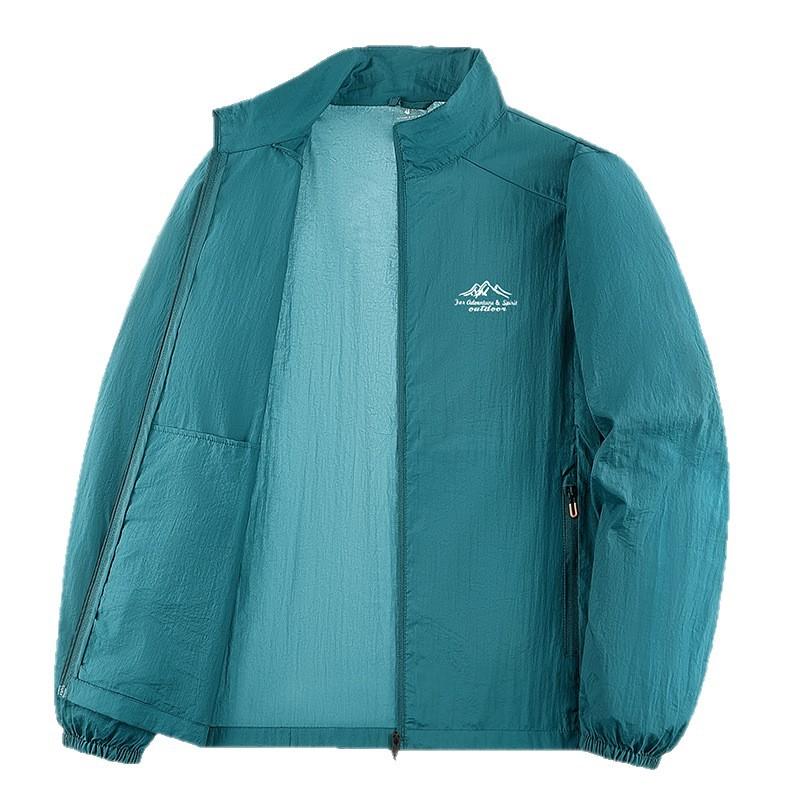 Sunscreen Clothes for Men New Style Middle-aged Men's Summer Fishing Suit Thin Outdoor Men's Stand-up Collar Sportswear