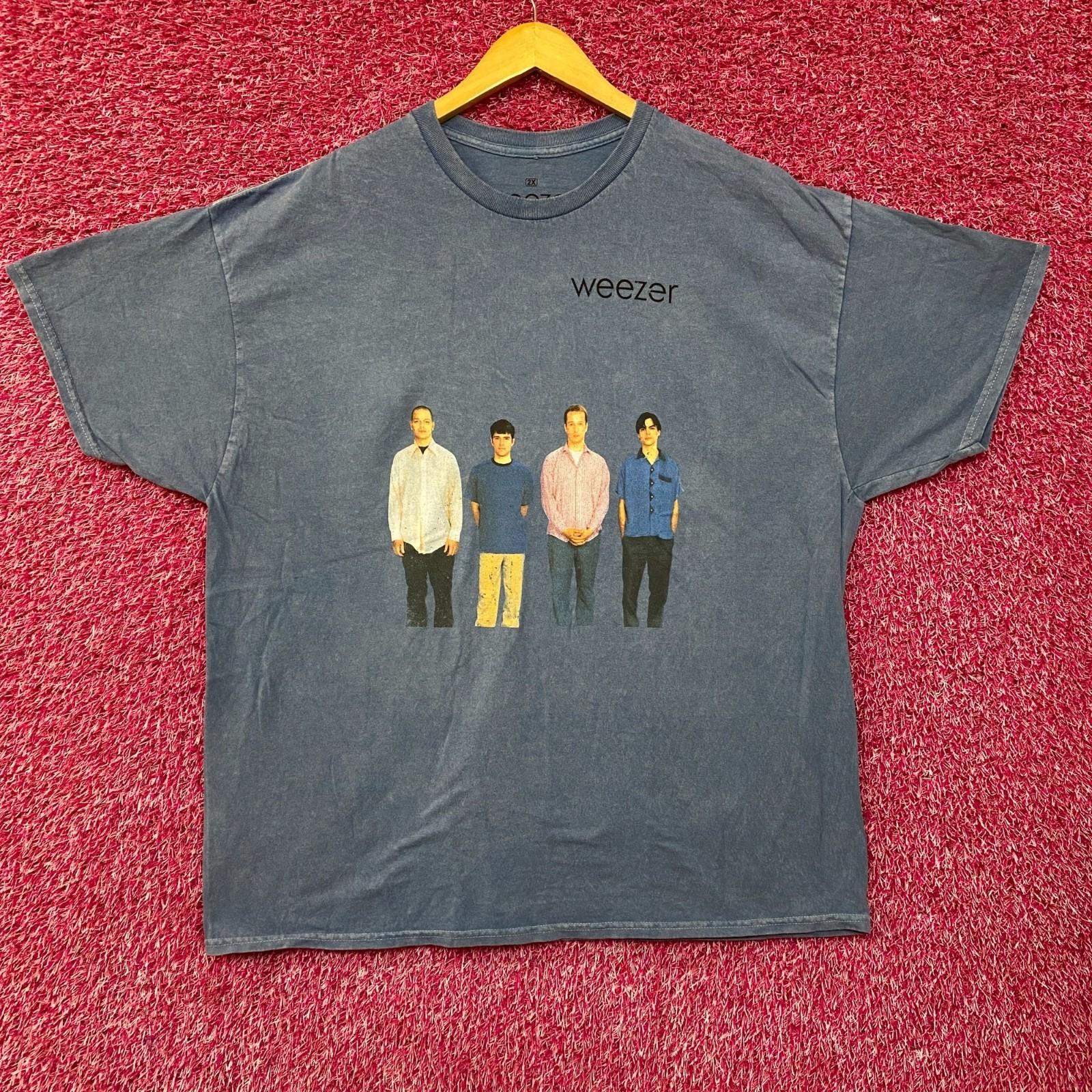 Weezer Blue Album Tour 1994 Rock Band Blue T-Shirt 2XL S
