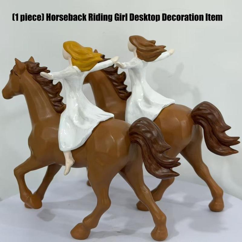 Reitpferde Figuren Geschenk für Pferdeliebhaber Frauen und Pferdestatue Dekorationen Sammlerstücke Pferdegeschenk für Frauen Mädchen