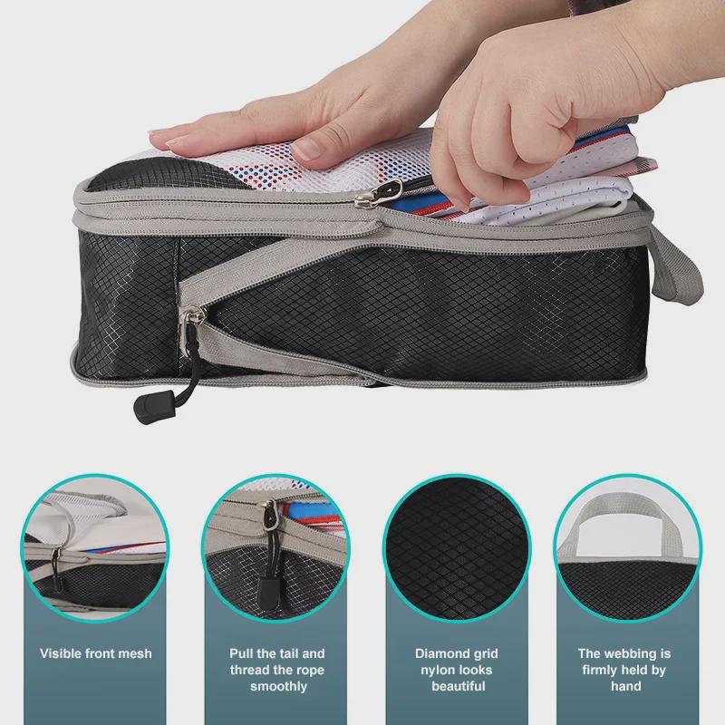 Best-Selling Travel Compression Suitcase Organizers: Three-Piece Waterproof Clothing Storage Bag Set