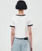 Nigaennikol Nicole Signature Ringer Crop Top_White