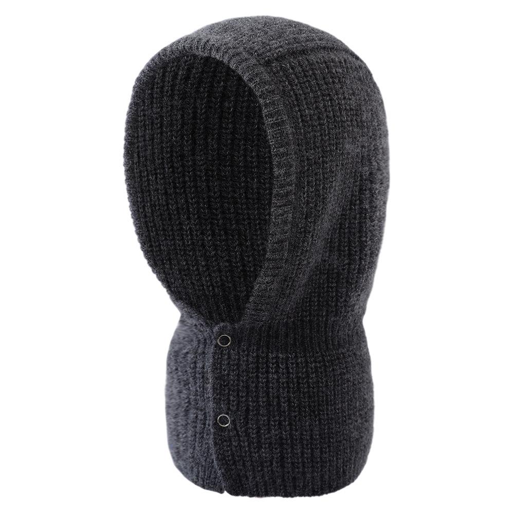 Extended Knit Balaclava Hood with Mock Neck - Thermal Unisex Winter Mask & Neck Warmer for Sports