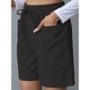 Summer New Style, Loose Fit, Linen, Casual Shorts, Solid Color, Plus Size, High Waist, Wide Leg Pants for Women